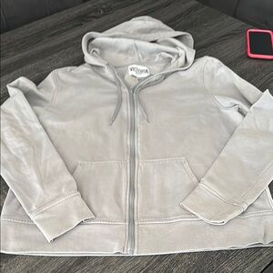 Victoria's Secret Gray Zip-Up Hoodie xl